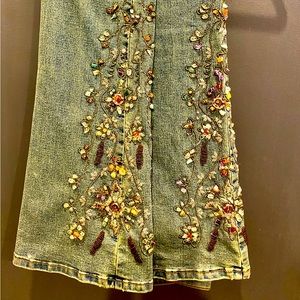 AZI JEANS, RUNWAY, Virtual Runway Connection Beaded, embroidered Jeans 30x34 FAB